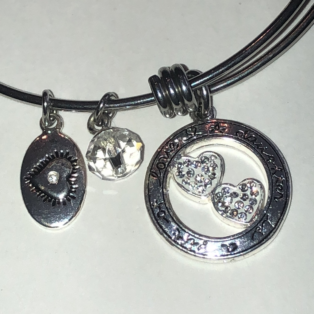 Footnotes Elegant Silver Tone Daughter Charm Bracelet